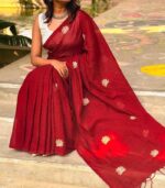 Maroon Poddo Saree