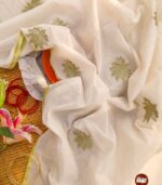White Poddo Saree - Image 2